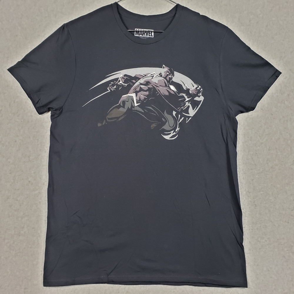 Marvel Black Panther Loot Crate Exclusive Mens Black‎ Graphic T-Shirt Size L